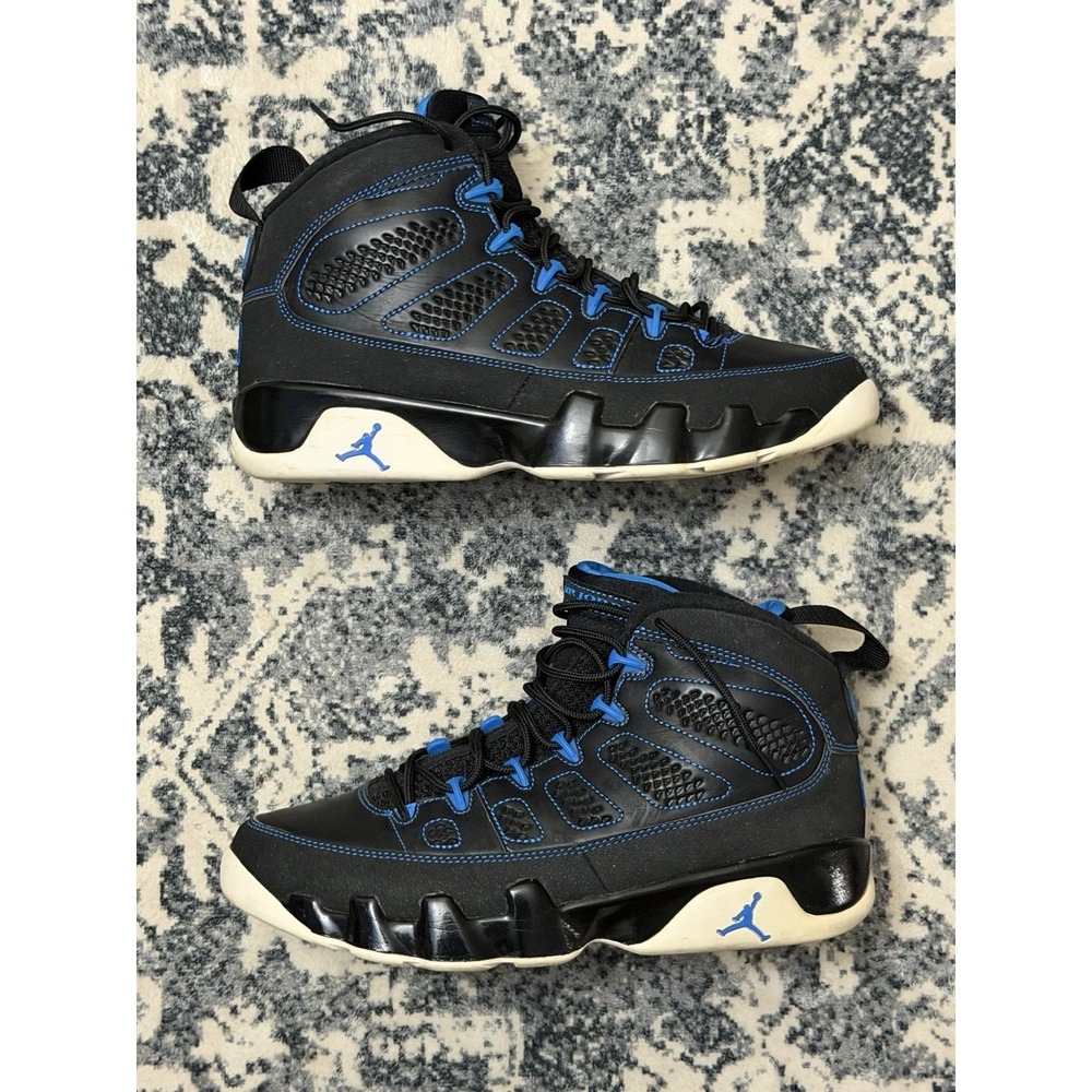 Jordan 9 Retro Black Photo Blue Shoes Size 8 Rare 302370-007